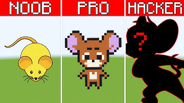 Pixel Art (NOOB vs PRO vs HACKER) Jerry in Minecraft.