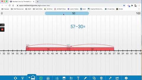 Number line app Jumps Subtraction
