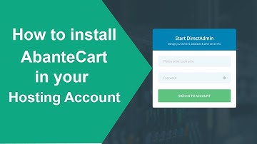 How To Install AbanteCart in Your Web Hosting Account
