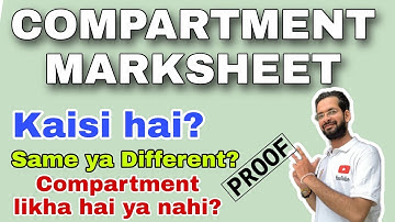 how compartment marksheet look like | difference between original and compartment marksheet