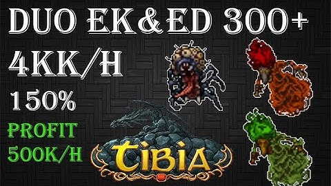 Tibia | Buried Cathedral (First Floor) | Duo EK&ED 300+ | 4kk/h (150%) | 150 Charms