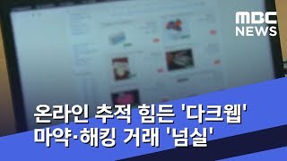 온라인 추적 힘든 '다크웹' 마약·해킹 거래 '넘실' (2019.01.03/뉴스투데이/MBC)