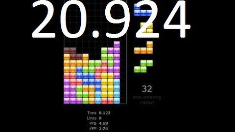 【Tetris 40 lines】 20.924 seconds by z2sam on Jstris