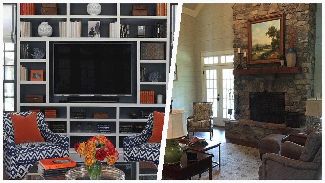 75 Large Black Family Room Design ☆ - YouTube