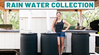 DIY Rain Water Collection | How To Install | Outdoor Kitchen Part 7