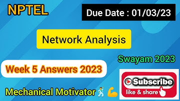 Network Analysis | Week 5 Quiz | Assignment 5 Solution | NPTEL | SWAYAM 2023