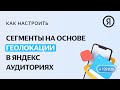 Сегменты на основе геолокации в Яндекс Аудиториях