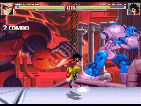 MUGEN Fight 3 Goku SSJ4 VS Vegeta SSJ4