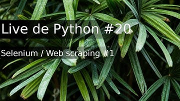 Live de Python #20 - Selenium / Web scraping  #1