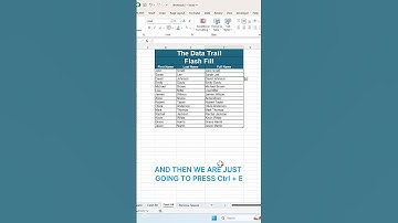 Excel’s MAGIC Trick to Instantly Join Names & Dates! (Flash Fill in 30 Secs)  #excel  #exceltips