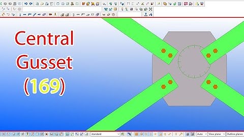 Connection- Central Gusset (169) Tekla structure sotware - TeklaBD