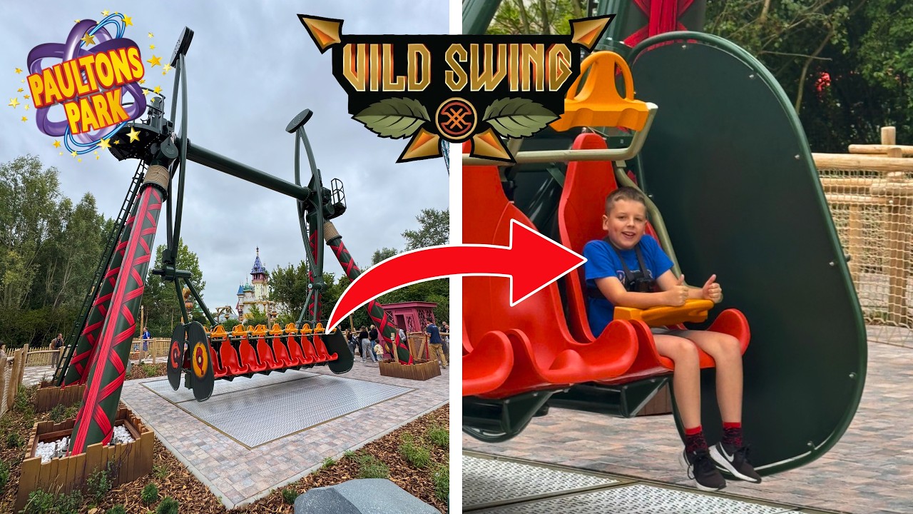 I rode Paultons Park's NEW RIDE Viking Wild Swing YouTube