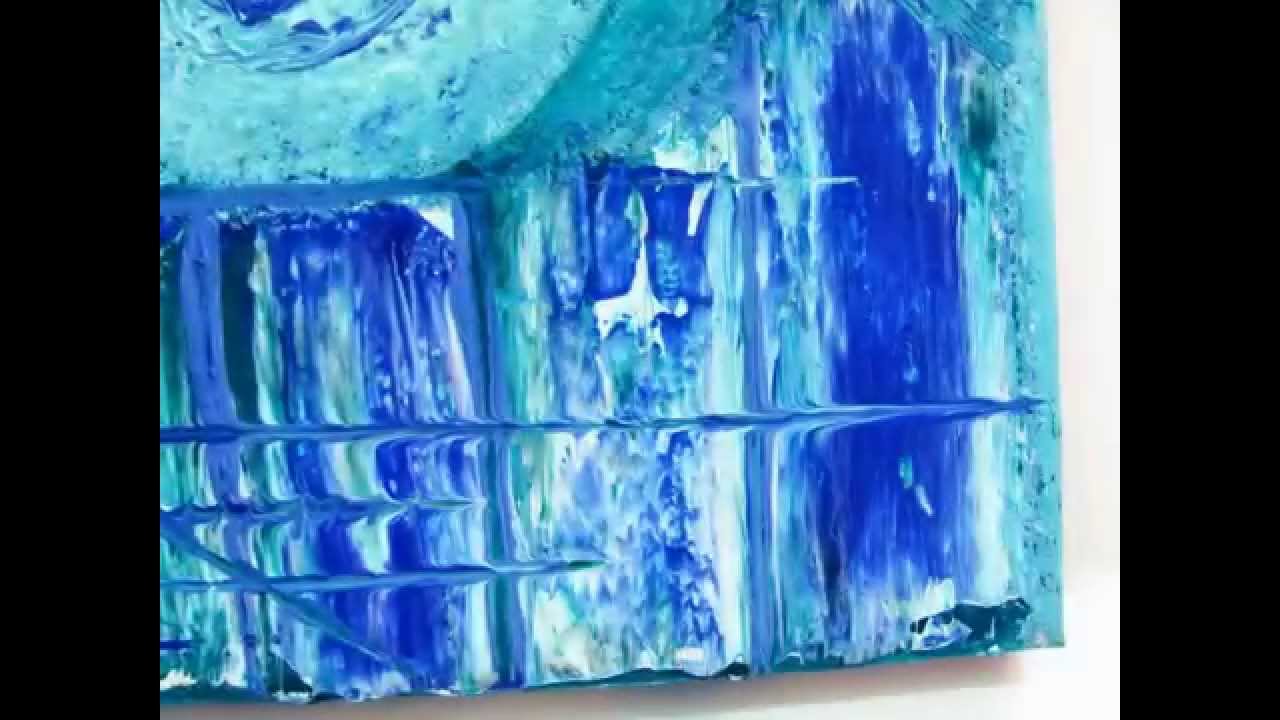 Acrylbild abstrakt rot, blau, gelb youtube Küche weiß hochglanz mit holz