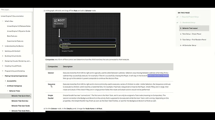 03 05 01 A Difference bet Selector and Sequence Behavior Tree Quick Start Guide Unreal Engine
