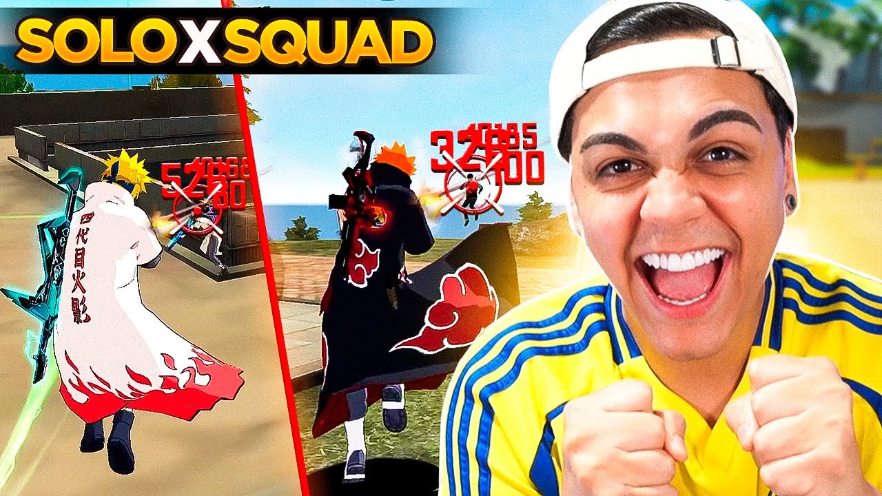 COMPREI O PAIN E O MINATO E IMPRESSIONEI A TODOS NESSAS PARTIDAS SOLO VS SQUAD!! FREE FIRE MOBILE