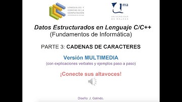 Datos estructurados en lenguaje C. Cadenas de caracteres. Parte 3.
