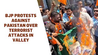 BJP Protests Against Pakistan Over Terrorist  Attacks In Valley