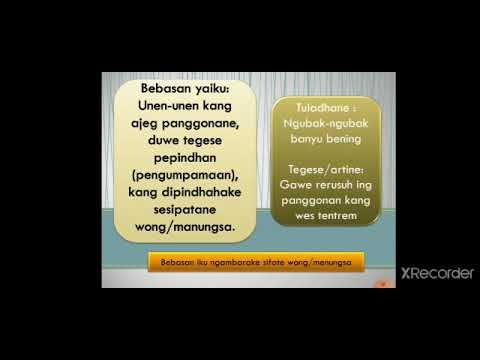 BAHASA JAWA - PARIBASAN, BEBASAN LAN SALOKA