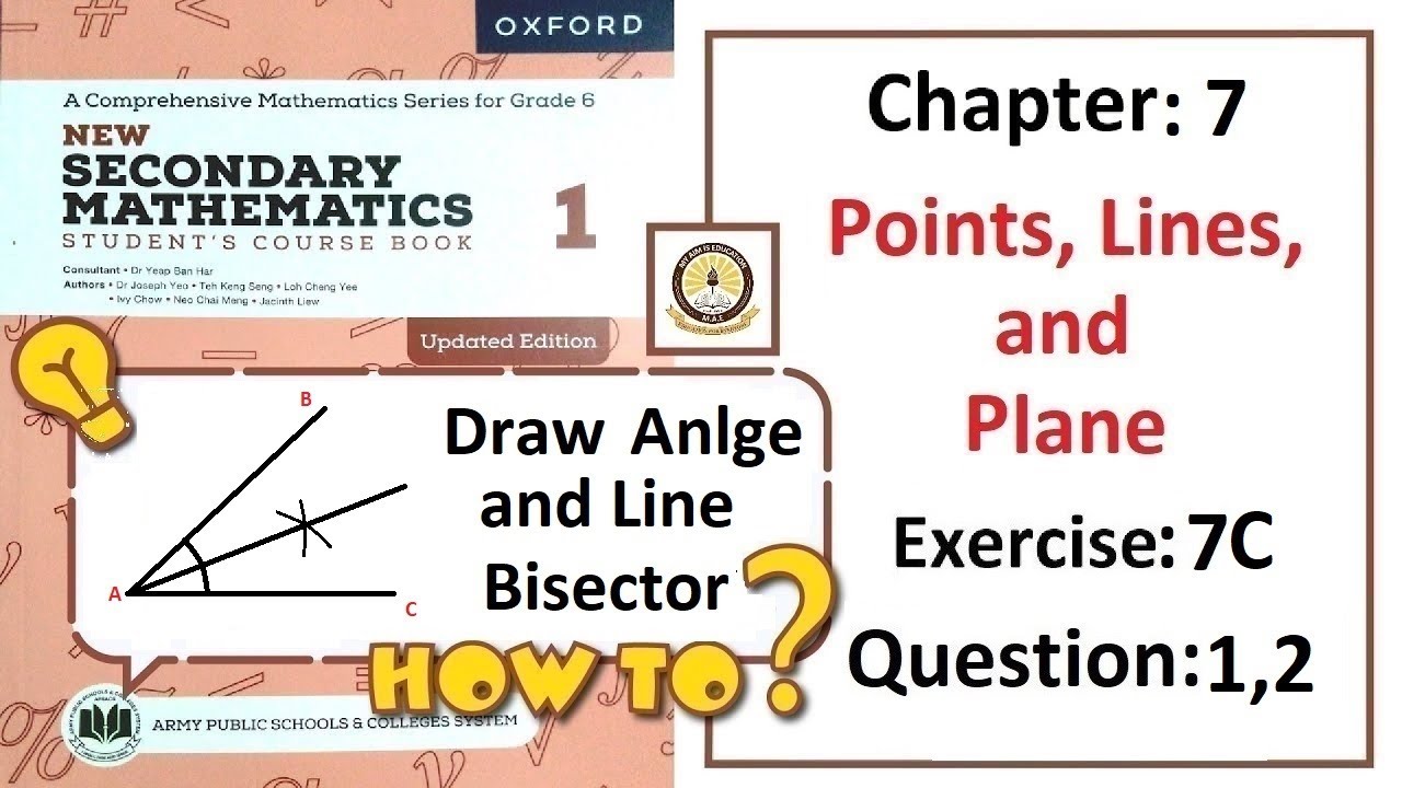 Exercise 7C Question 1, and 2 (Geometry) – Math Class 6 Army Public ...