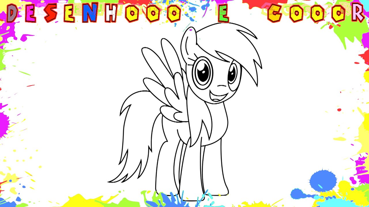 Como desenhar e pintar Rainbow Dash de My Little Pony 
