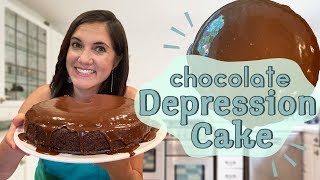 This great depression-era chocolate cake recipe was developed when
ingredients were scarce and money tight. sound familiar? nicole tries
easy, no eg...