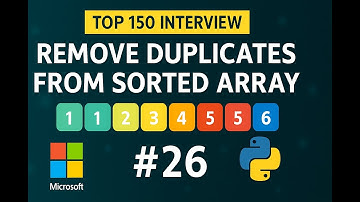 Remove Duplicates from Sorted Array -  LeetCode 26 - Python