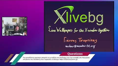 Fosscomm 2020 talk (in greek): xlivebg - live wallpapers for the X window system