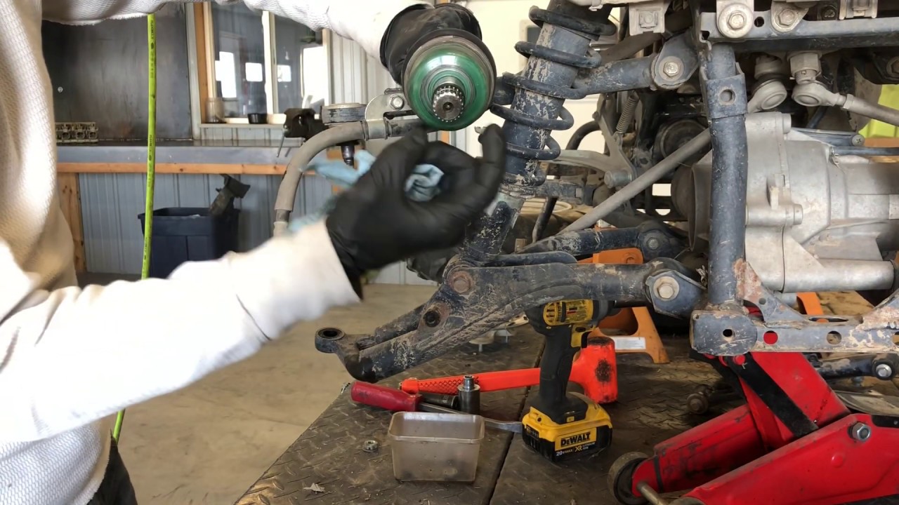 ATV Axle Drive Shaft CV Boot Joint Brake Pad Replacement Wheel Rebuild