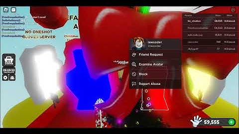 An exploiter in Slap Battles Killstreak gamemode