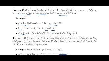 Roots of Polynomials and Splitting Fields