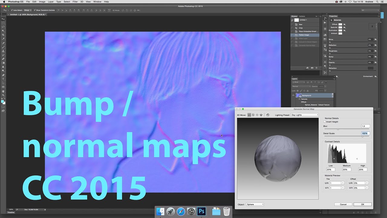 Generate Normal And Bump Map Filter In Photoshop CC Tutorial YouTube