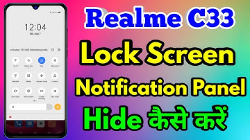 realme c33 lock screen notification setting | realme c33 swipe down to lock screen notification