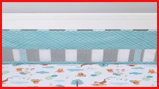 Disney Winnie The Pooh First Best Friend Secure-Me Crib Liner, Aqua/White