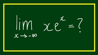 Limit of xe^x as x approaches -∞ (negative infinity) - L'Hospital's Rule