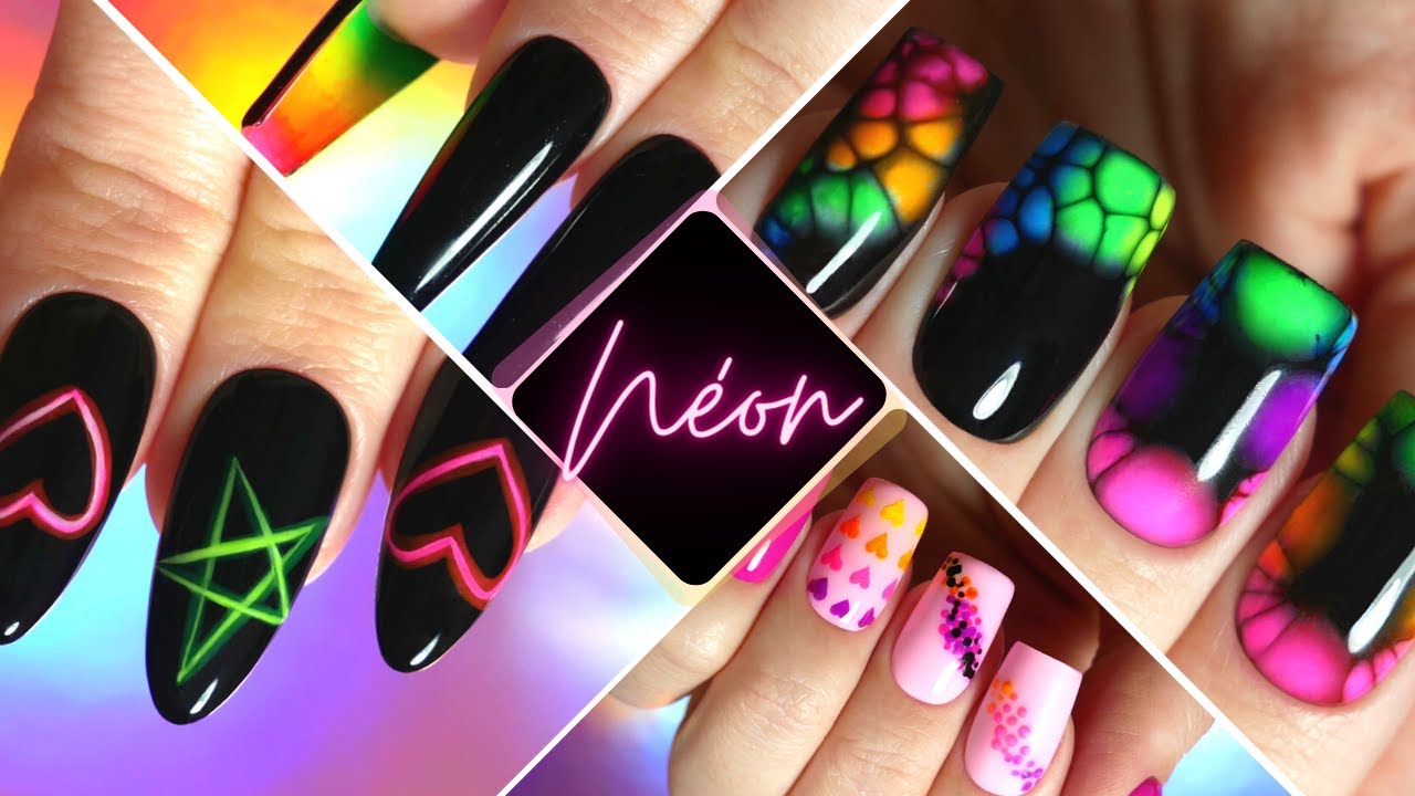 4 Nail Arts FACILES avec les PIGMENTS NÉONS ✨