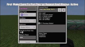 How to make a Lag Clear using Commands in Minecraft Bedrock Edition!!
