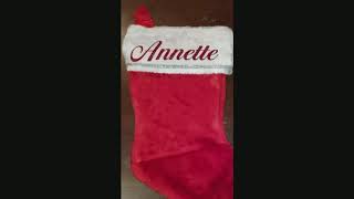 Custom rhinestone Christmas stocking