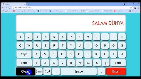 Make online keyboard with HTML and CSS only. Yanlız html və Css ilə Online Klaviatura hazırlamaq.