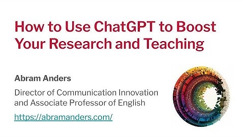 How to Use ChatGPT to Boost Your Research and Teaching