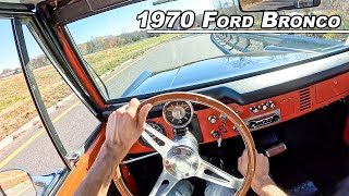 Driving The 1970 Ford Bronco  302ci V8 Manual (POV Binaural Audio)
