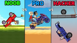 Hill Climb Racing 2 - NOOB vs PRO vs HACKER Part #2 screenshot 4