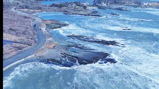 Ocean Drive after the Storm, RI Newport - 01/10/2024 by Aquidneck Aerials 218 views 4 months ago 6 minutes, 23 seconds