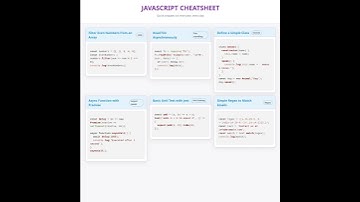 JAVASCRIPT CheatSheet For Every Coders