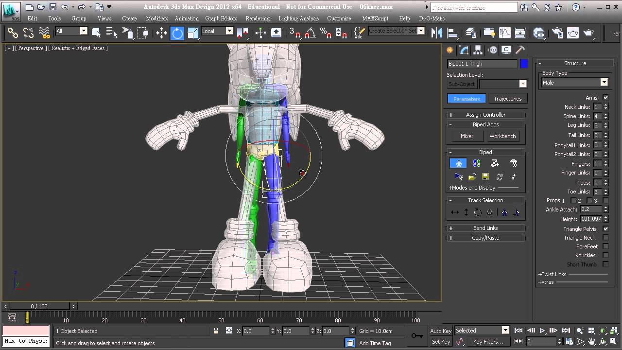 3ds Max Biped Rigging 06.2 Leg - YouTube