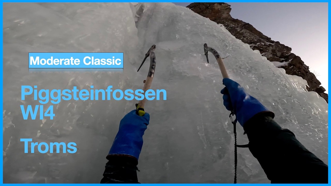 Piggsteinfossen - Ice Climbing in Troms