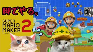 【#スーパーマリオメーカー2】みんなでクリア  脚でやる。#1【新猫Vtuber】