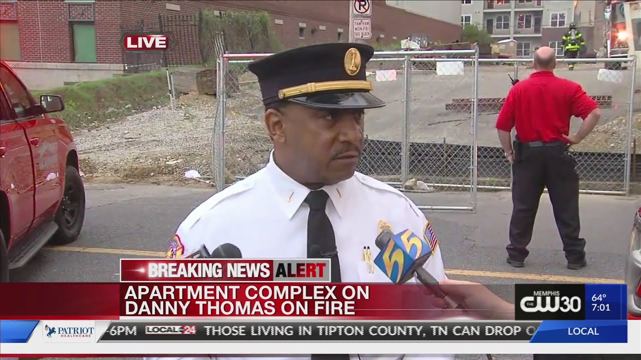 3-Alarm fire at Downtown Memphis apartment complex 7AM - YouTube