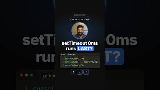 setTimeout 0ms still runs LAST 🤯 JavaScript Interview Question #shorts