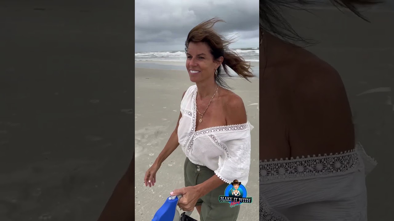 Making the best of a gloomy beach day. 