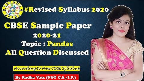 IP class 12th sample paper Discussed | All Series and DataFrame question with answer| CBSE 2020-21
